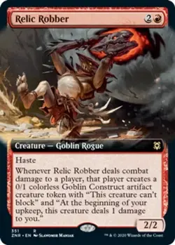 1x Relic Robber ~ Extended Art Light Play, English Zendikar Rising MTG Magic - Image 1