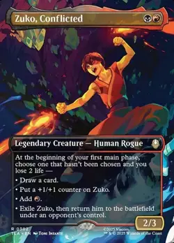 Zuko, Conflicted - Extended Art TLA NM MTG - Image 1