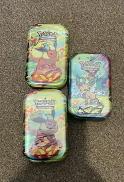 Pokemon Scarlet & Violet - Prismatic Evolutions Mini Tins X3 - NEW & SEALED ✅ - Image 1