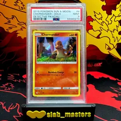 Charmander Holo 2019 Pokemon Sun & Moon Detective Pikachu 4/18 PSA 9 MINT - Image 1