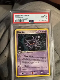 Pokemon EX Legend Maker 35 Haunter 2006 Reverse PSA 8 - Image 1