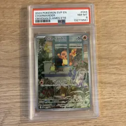 2023 POKEMON SVP EN-SV OBSIDIAN FLAMES ETB PROMO #044 CHARMANDER PSA 8 - Image 1