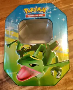 *EMPTY* 2009 POKEMON Diamond And Pearl Rayquaza Collectors Tin Only - Image 1
