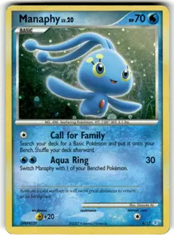 Manaphy 4/12 Holo Rare DP Trainer Kit Promo Pokemon TCG MP - Image 1
