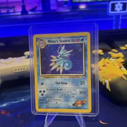 Misty's Seadra 9/132 Pokemon Gym Heroes Holo Rare NM ??SWIRL?? - Image 1