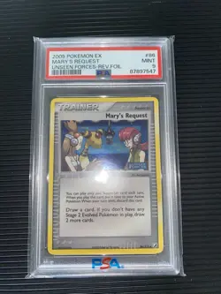 Pokemon Mary's Request EX Unseen Forces Reverse Holo 086 PSA 9 English - Image 1