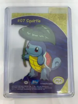 2000 Topps Pokemon TV Animation Clear #PC4 Squirtle - Excellent Condition - Image 1