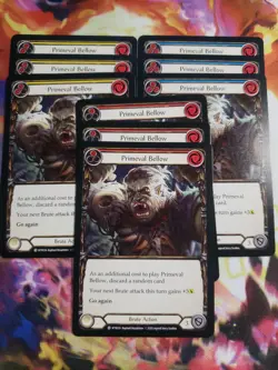 9 Card Playset Primeval Bellow Red/Yellow/Blue Flesh and Blood Welcome to Rathe - Image 1