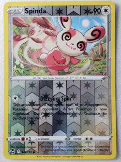 REVERSE HOLO Spinda 141/195 VLP / NM - Silver Tempest Pokemon Card - Image 1