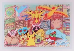 Moltres Zapdos Articuno Pikachu Pokemon Center Clear Card From Japan - Image 1