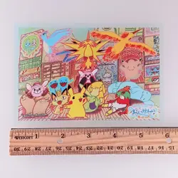 Moltres Zapdos Articuno Pikachu Pokemon Center Clear Card From Japan - Image 2