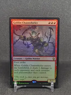 Goblin Chainwhirler FOIL Dominaria NM Red Rare MAGIC GATHERING CARD - Image 1
