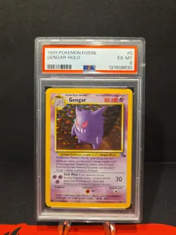1999 Pokemon Fossil Base Set Holo Rare Gengar Card WOTC 5/62 PSA 6 - Image 1