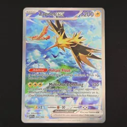 Pokemon TCG Card Zapdos ex 202/165 S&V 151 Special Illustration Rare - NM - Image 1