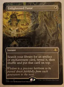 Enlightened Tutor DMR #412 Borderless Rare Regular NM+ - Image 1