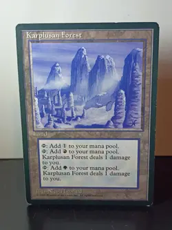 MTG Karplusan Forest Ice Age 337/383 Regular Rare VG - Image 1