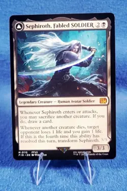 Sephiroth Fabled Soldier/One Winged Angel Final Fantasy Magic the Gathering - Image 1