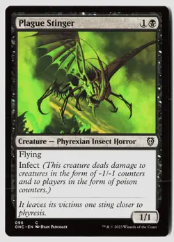Plague Stinger #96 Commander: Phyrexia: All Will Be One - Near Mint - Image 1