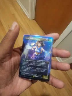 Yuna, Hope of Spira (Borderless) (Chocobo Track Foil) - FINAL FANTASY MTG - Image 1