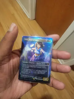 Yuna, Hope of Spira (Borderless) (Chocobo Track Foil) - FINAL FANTASY MTG - Image 2