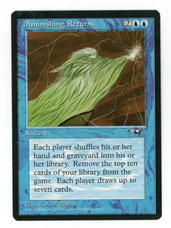 Magic the Gathering Alliances Diminishing Returns MTG Blue NM RARE - Image 1