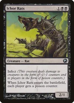 Ichor Rats 1x MtG Scars of Mirrodin SP/NM - Image 1