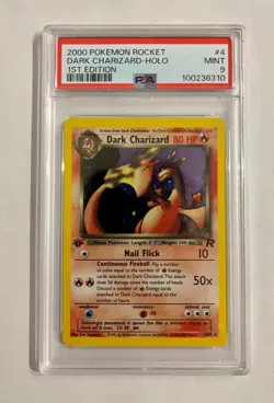 DARK CHARIZARD HOLO 1ST EDITION PSA 9 MINT 4/82 2000 POKEMON TEAM ROCKET - Image 1