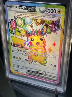 2024 POKEMON SSP EN-SURGING SPARKS ULTRA RARE #219 PIKACHU EX PSA 9 Free Ship - Image 3
