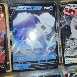 ALOLAN VULPIX V SNOWFLAKE STAMPED 33/195 SILVER TEMPEST HOLO SEALED POKEMON - Image 1
