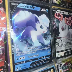 ALOLAN VULPIX V SNOWFLAKE STAMPED 33/195 SILVER TEMPEST HOLO SEALED POKEMON - Image 2