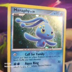 Manaphy LV. 20 - Pokemon Diamond & Pearl Trainer Kit (Manaphy Stamped) Holo Rare - Image 2