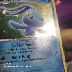 Manaphy LV. 20 - Pokemon Diamond & Pearl Trainer Kit (Manaphy Stamped) Holo Rare - Image 3