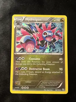 Pokemon TCG Hydreigon Dragons Exalted 98/124 Exclusive Cracked Ice Holo NM - Image 1