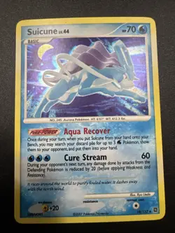 2007 POKEMON DIAMOND & PEARL SECRET WONDERS 19 SUICUNE-HOLO CRACKED ICE - Image 3