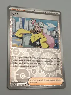 185/193 Iono - SV02 Paldea Evolved Reverse Holo NM Pokemon - Image 1