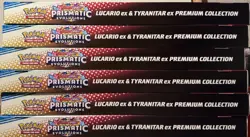 Pokemon Prismatic Evolutions Lucario EX & Tyranitar EX Premium collection x6 - Image 2