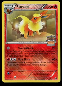 Pokemon Flareon Cross Hatch 12/108 Dark Explorers Regional Championship Promo NM - Image 1