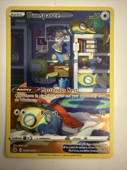 Crown Zenith Dunsparce Galarian Gallery Ultra Rare Full Art Holo Card #GG23/GG70 - Image 1