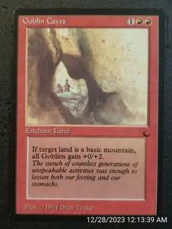 Goblin Caves The Dark UN-PLAYED Red MAGIC THE GATHERING MTG CARD (DS3D1B4) - Image 1