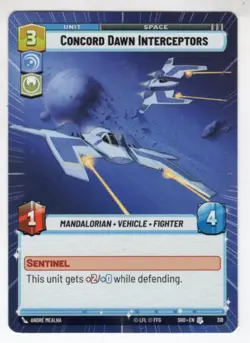 Star Wars Unlimited SotG Hyperspace Card SHD318 Concord Dawn Interceptors - Image 1