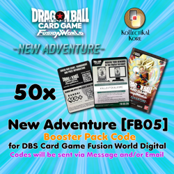Dragon Ball Super Card Game Fusion World Digital Code FB05 New Adventure x50 - Image 1