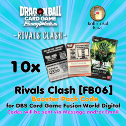 Dragon Ball Super Card Game Fusion World Digital Code FB06 Rivals Clash x10 - Image 1