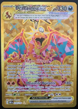 Carte Gold Pokemon - Dracaufeu EX 228/197 - EV3 Flammes Obsidiennes OBF - FR. - Image 1