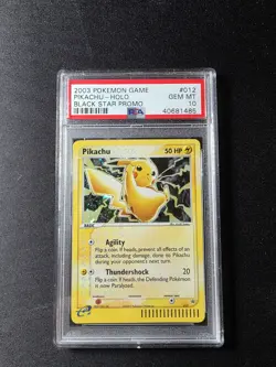 2003 Pokemon Black Star Promo #012 Pikachu Holo Rare PSA 10 Gem Mint - Image 1