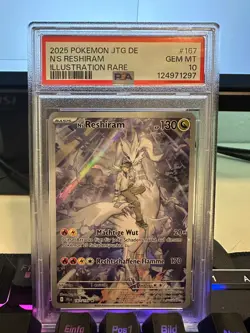 PSA10/2025 POKEMON JTG-JOURNEY TOGETHER #167 N'S RESHIRAM-GERMAN - Image 1