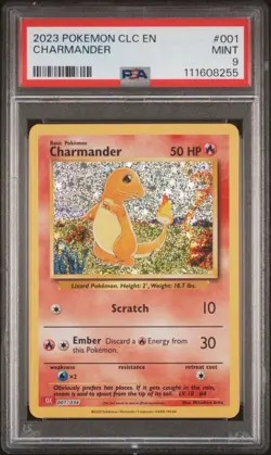 CHARMANDER 001/034 PSA 9 CLC POKEMON CARD CLASSIC COLLECTION HOLO ENGLISH - Image 1