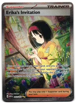 Erika's Invitation 203/165 - Scarlet & Violet 151 Pokemon TCG 2023 - LP Card - Image 1