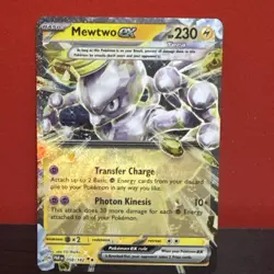5 Card Pokemon Card Lot With Mew Promo #8, Mewtwo ex 058/182 - Image 4