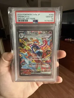 PSA 10 Greninja ex SAR 090/066 Crimson Haze sv5a 2024 Pokemon Card - Image 1