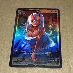 Akumi 9 Holo 1st Edition Awakened Worlds Card GamerSupps VCard Yoclesh 038/250 - Image 1